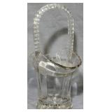 Vintage Glass Basket 9"