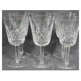 6 Waterford Lismore Water Goblets 6 7/8"