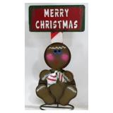 Metal Gingerbread Man Christmas Stand