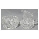 Cut Crystal Creamer and Sugar