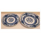 2 Mottahedeh Imperial Blue Plates