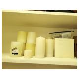 Shelf Lot of Candles