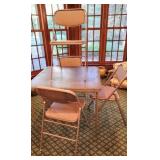 Card Table & 4 Folding Chairs