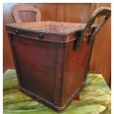 Leather Handled Bucket 14 x 11 x 12