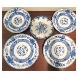 Lot of Imperial Blue Mottahedeh Dishes