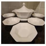 Independence Ironstone Tureen w/ 7 soup bowls