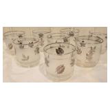 Vintage Libbey Silver Leaf Frosted  Glasses