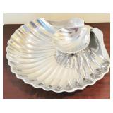 Clam Shell Chip & Dip Dish - 16 x 14