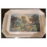 Waverly Plastic "New England Scene" Serving Tray