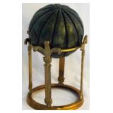 Decorative Ball on Brass Stand 8"