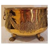 Mottahedeh Brass Claw Foot Pot 9.5x14x11