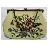 Vintage Embroidered Purse 13x9.5x4