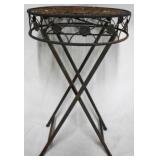 Metal Folding leg Table 25.5x15