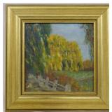 Unsigned Oil on Board Frame "Autumn" 10x10