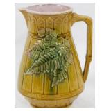 Majolica Pottery Pitcher 6"