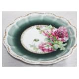 Antique Painted Plate 9.5"