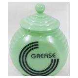 Jadeite Grease Jar 6.5"