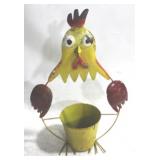 Metal Chicken Planter - 32" x 21"