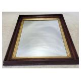 Large Walnut Framed Mantle Mirror