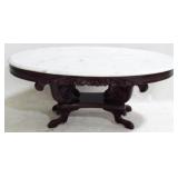 Oval Marble Top Coffee Table