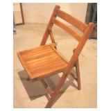 Wood Folding Chair -  37" x 19" x 18"