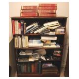 Wood Book Shelf w / Books 45" x 34" x 9"