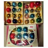 3 Boxes Vintage Christmas Ornaments