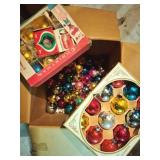 Box of Several Vintage Christmas Ornaments