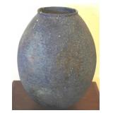 Signed Pottery Vase - As-Is (Cracked) 16" Tall