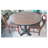 Wood Table w / 2 Chairs