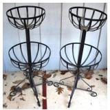 Pair of Metal Planter Stands