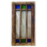 Vintage Stained Glass Window - 35" x 17.5"