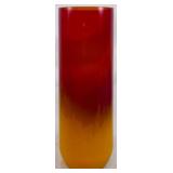 Orange and Red Glass Vase 20"