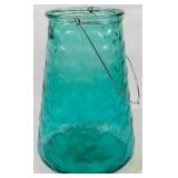 Blue Glass Vase - 15" Tall