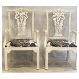 Pr Alden Parkes Chinoiserie Chippendale Chairs