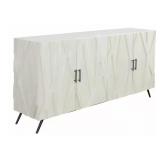 Coast to Coast Mia White Wrap 4 Door Sideboard