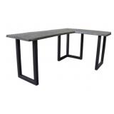 Coast to Coast Industrial Style L Shape Grey Desk