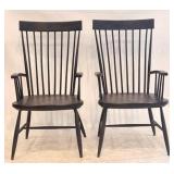 Pair Windsor Style Arm Chairs