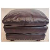 LEA Leather Ottoman 20 x 22 x 27