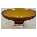 Amber Decorative Bowl 4x9"