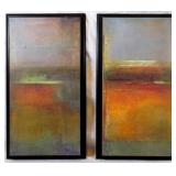 Shulman "In the Whispers I  & II - 25" x 14"