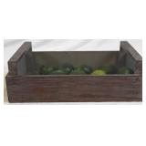 Wood Tray w/ Faux Fruit 5x16x10