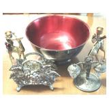 Lot of Silver Plated & Brass Items