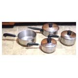 Revere Ware 4 Piece Pot Set - 3 With Lids