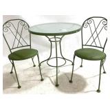 Metal Outdoor 3 pc Bistro Table Set