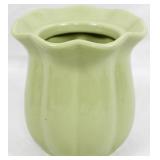 Green Pottery Vase 5.5"