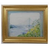 Artist Gridley "Bridge" Oil on Canvas 15x20.5