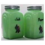 Jadeite Salt and Pepper Shakers 4"