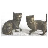 2 Brass Cat Figures