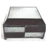 Glass Jewelry Box - 6x6x3.5